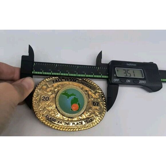 Shooting Gold Fall Team Shoot 2007 Class AA 2nd Place Team Belt Buckle - Picture 7 of 8